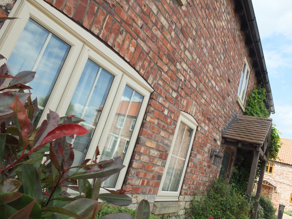 cream double glazed windows